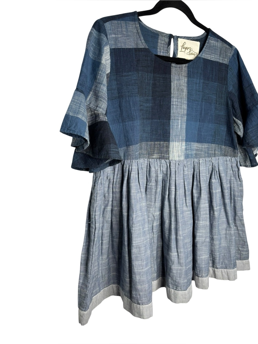 Layerz Clothing 100% Cotton Lightweight Breezy Blouse Flowy Size Medium - Picture 2 of 10